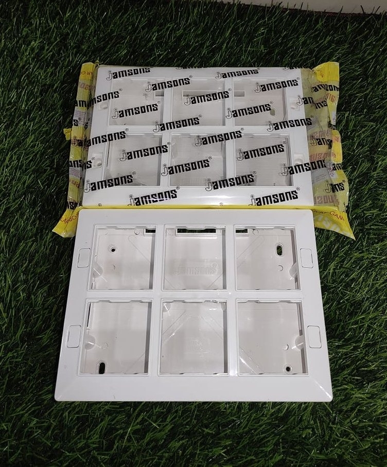 Jamsons 12 Modular Surface Box With Plate White, 5 Pcs Box
