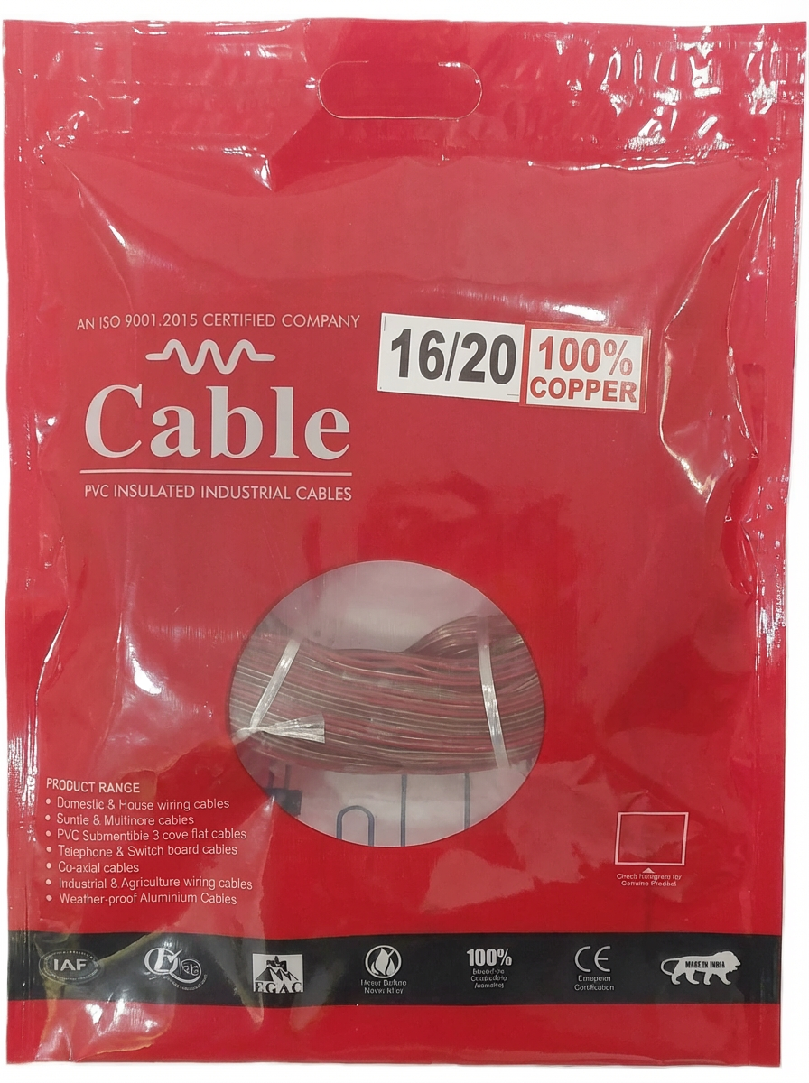 1212 Cab Copper BC BC Transparent Speaker Wire 16x20 - 70 Meter